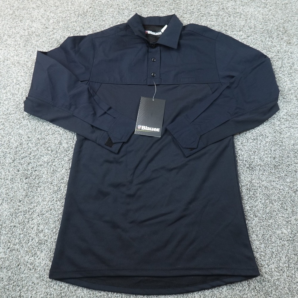 NEW Blauer Polo Shirt Mens S Navy Blue ArmorSkin Long Sleeve BDU Base Tactical